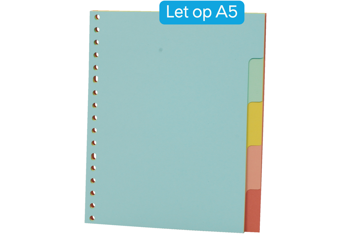 Tabbladen A5 17-rings karton 5-delig