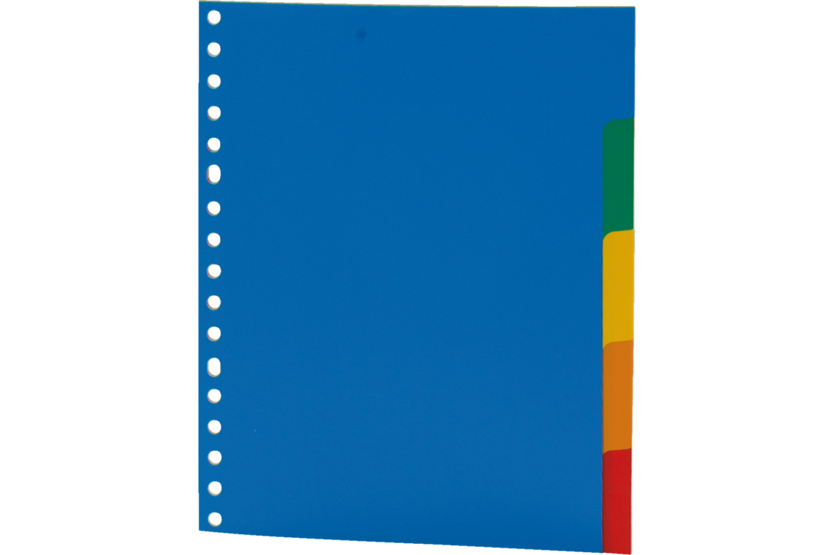 Tabbladen A5 17-rings kunststof 5-delig