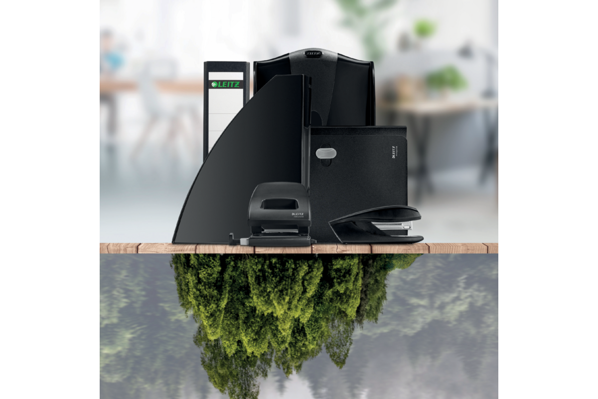 Klepmap Leitz Re:cycle 3 kleps A4 PP, Zwart