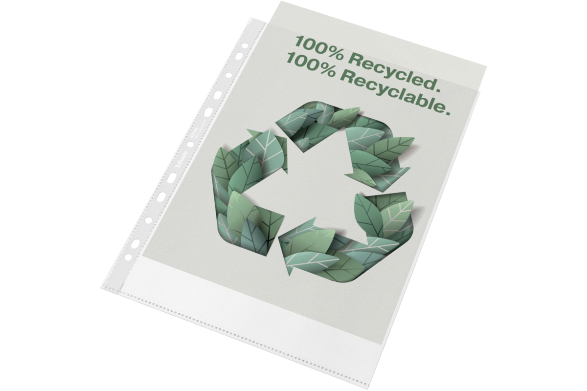 Showtas A4 Esselte Recycled PP Mat 70µ 11-gaats, 100 stuks