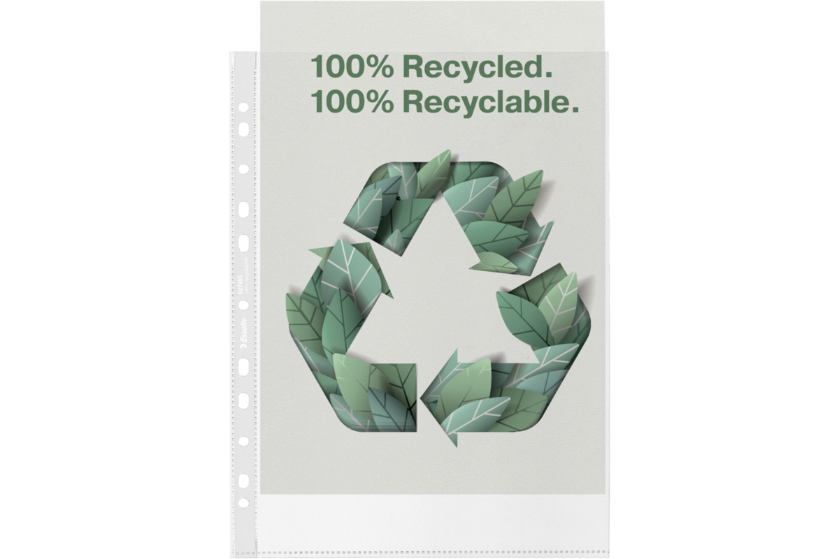 Showtas A4 Esselte Recycled PP Mat 70µ 11-gaats, 100 stuks