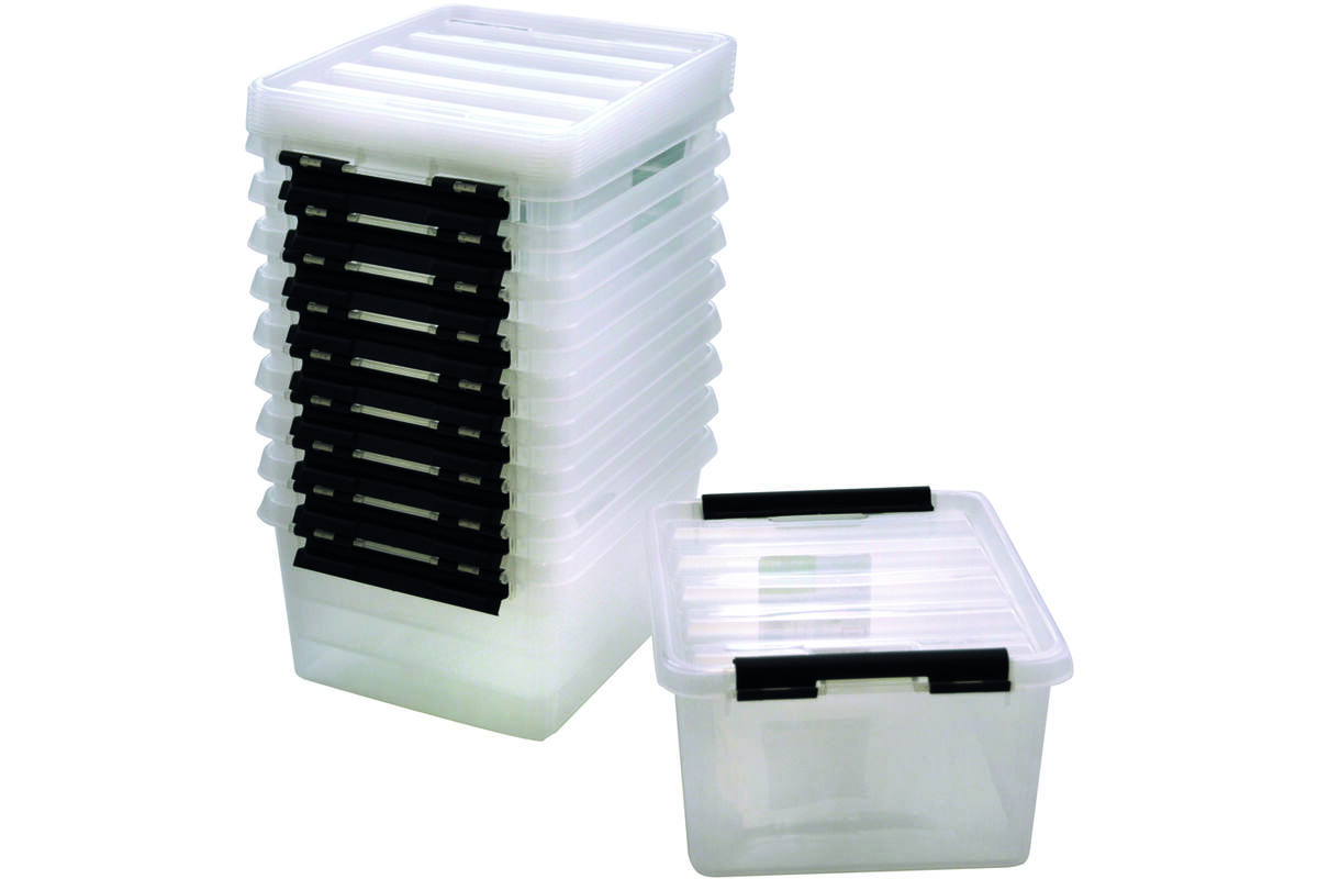 Opbergdozen kunststof 2 liter 205 x 170 x 105 mm, 10 stuks