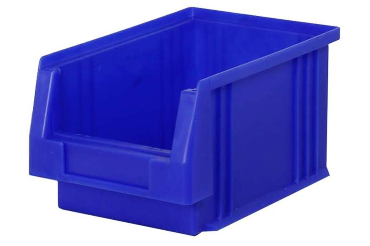 Mini magazijnbak stapelbaar blauw 230/205x150x125 mm