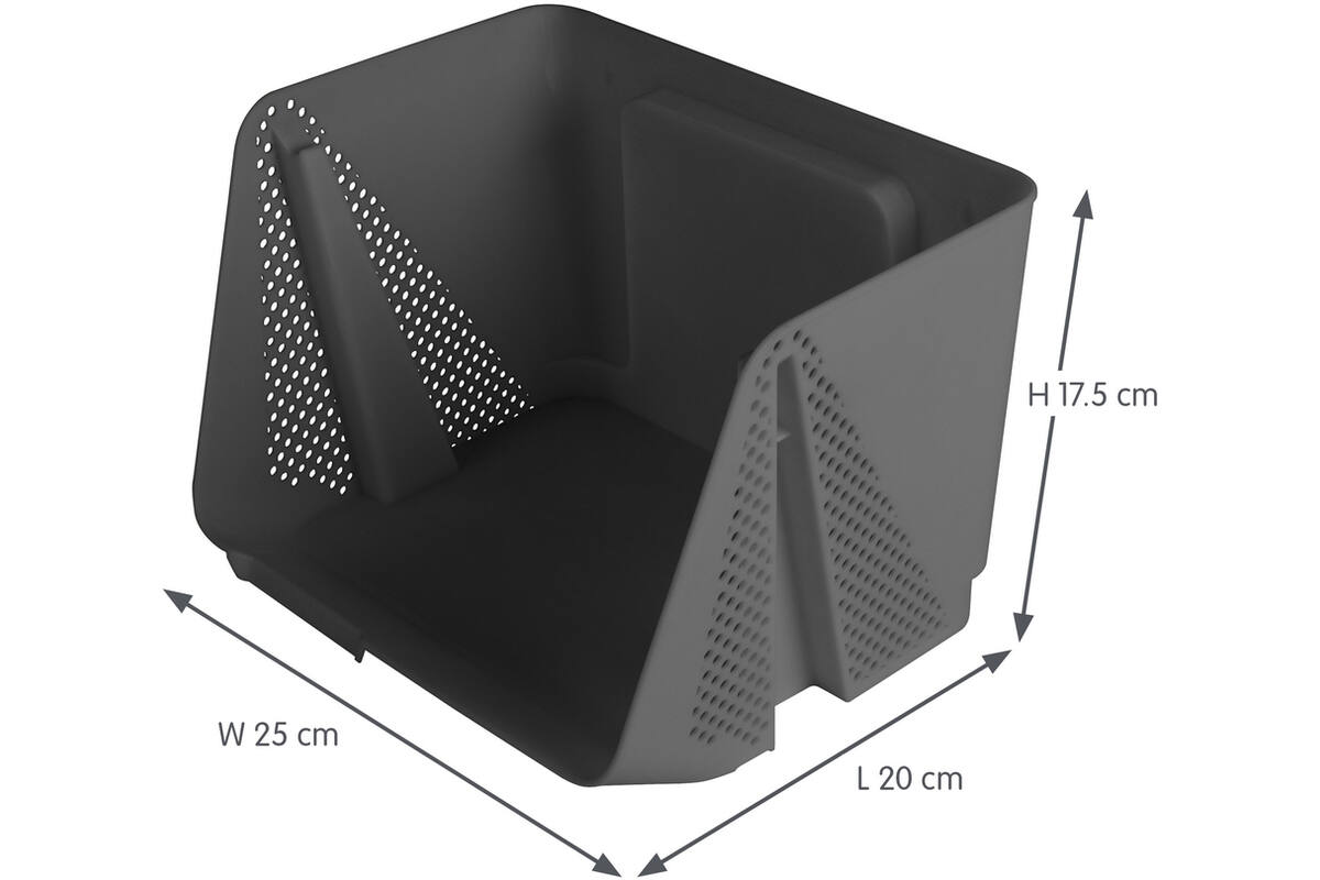 Opbergbak stappelaar sigma medium antraciet, 2 stuks