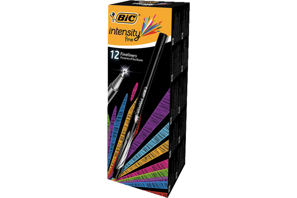 Fineliner BIC Intensity zwart 12 stuks