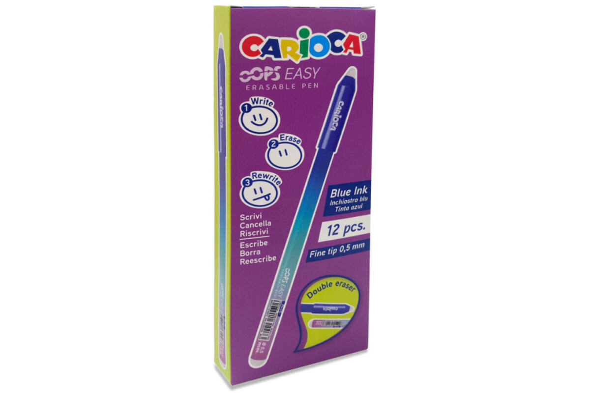 Rollerpen OOPS easy blauw, 12 stuks