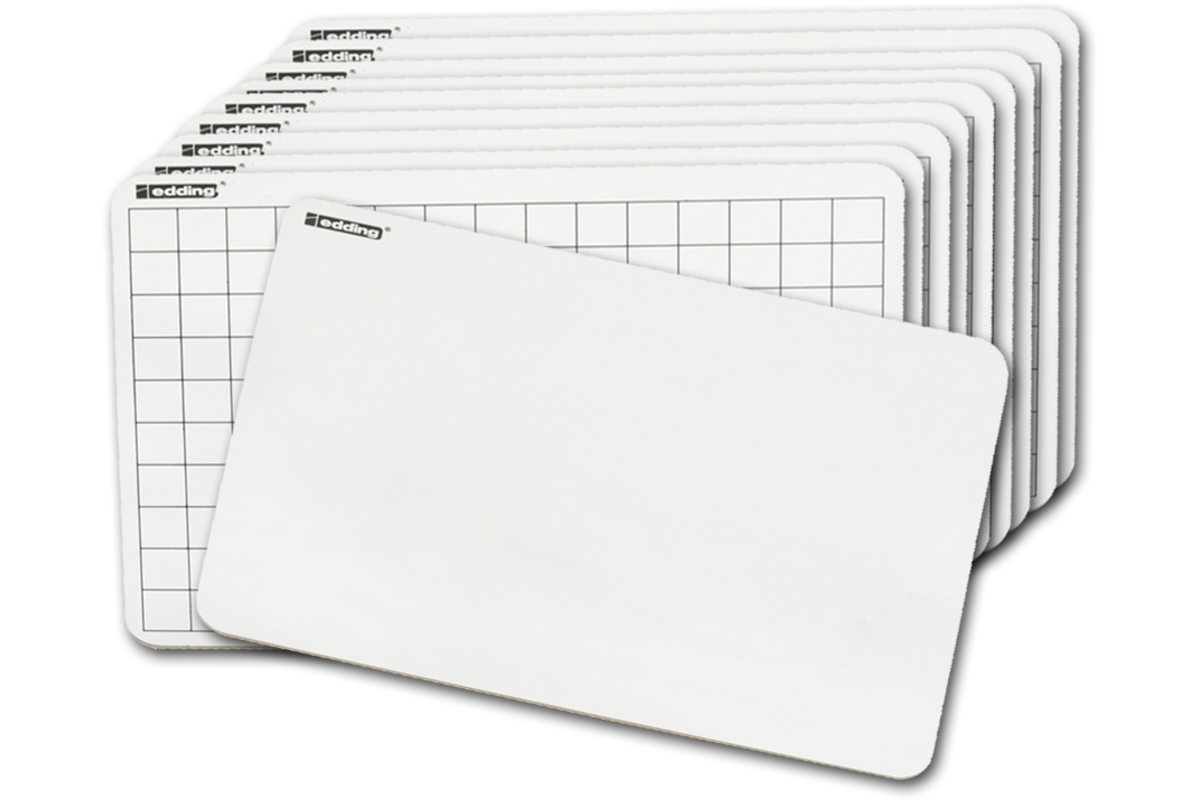 Whiteboard/Wisbord edding A4 geruit wit, 10 stuks