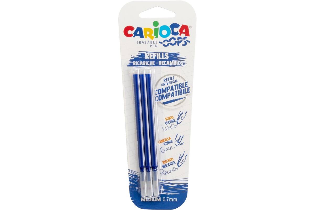Navulling Carioca Oops medium blauw, 3 stuk