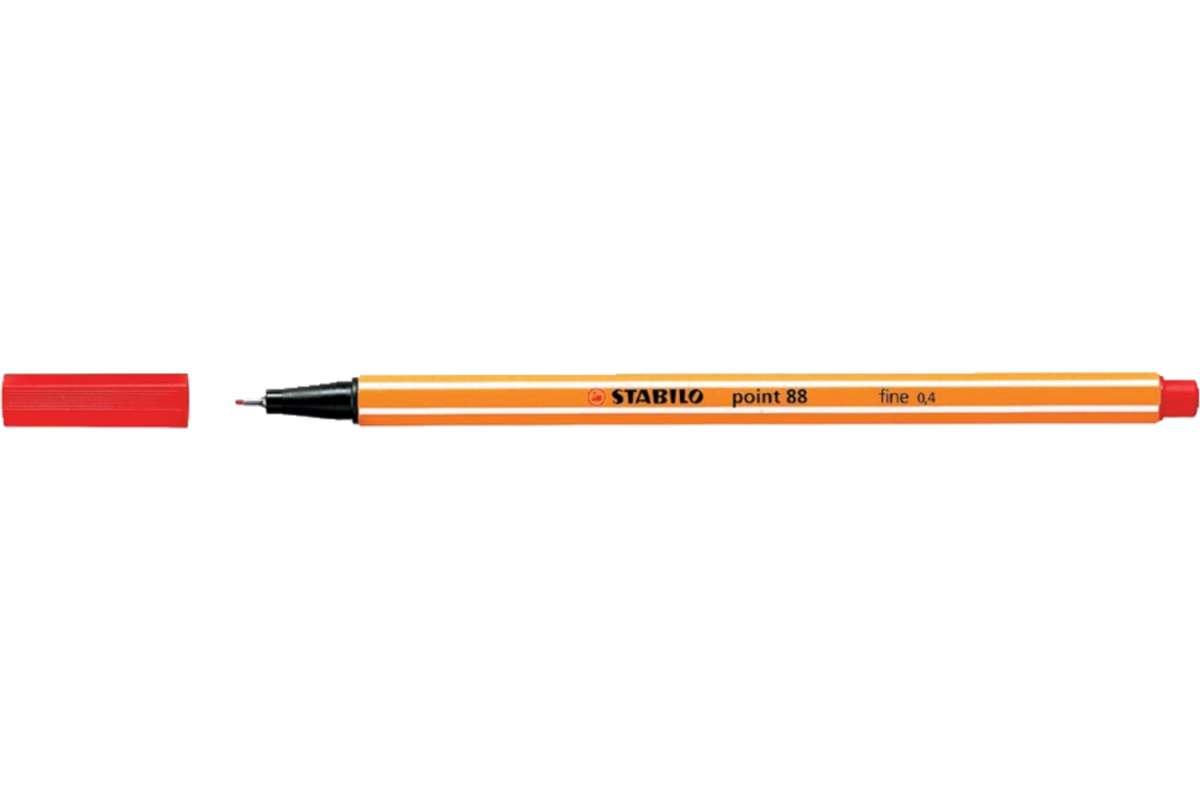 Fineliner STABILO Point 88 rood