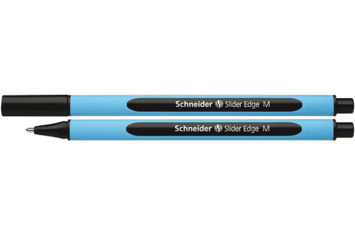 Balpen Schneider Slider Edge zwart M-Punt, set van 10 stuks