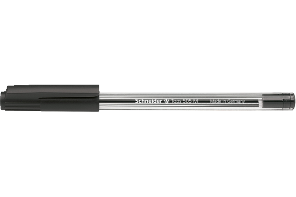 Balpen Schneider tops medium transparant zwart