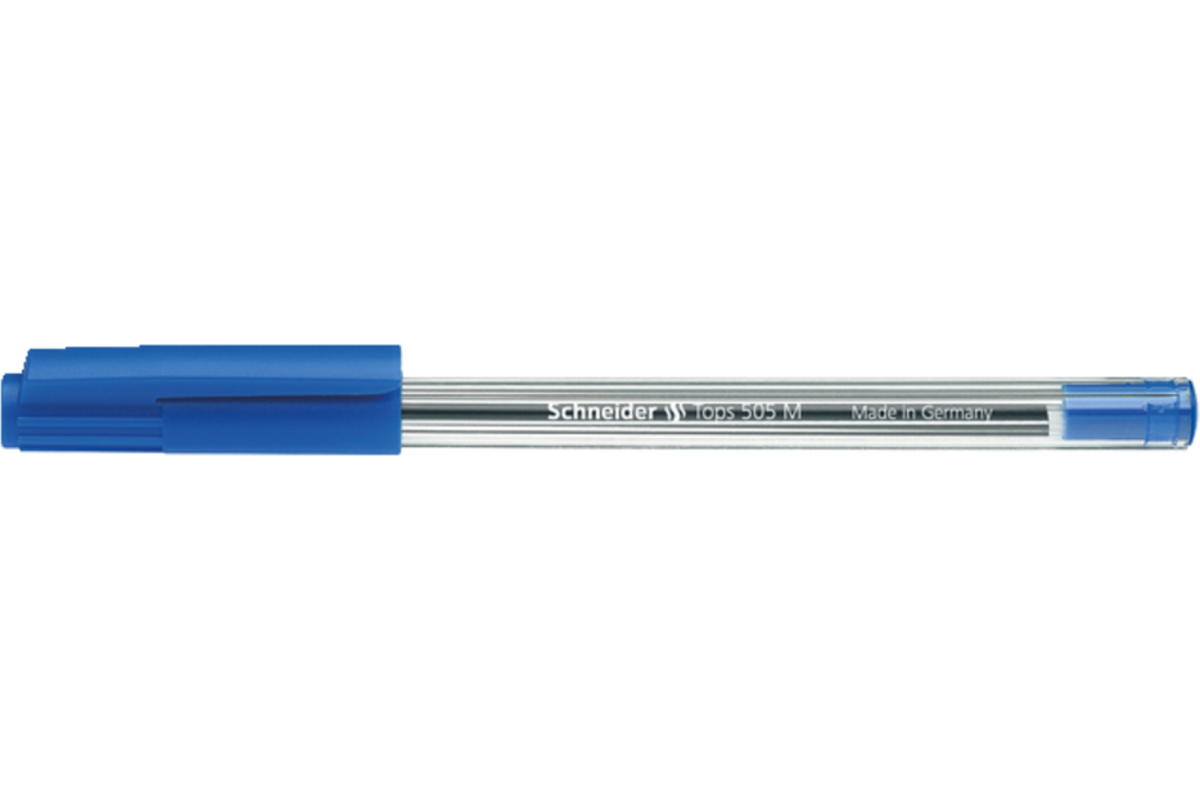 Balpen Schneider tops medium transparant blauw