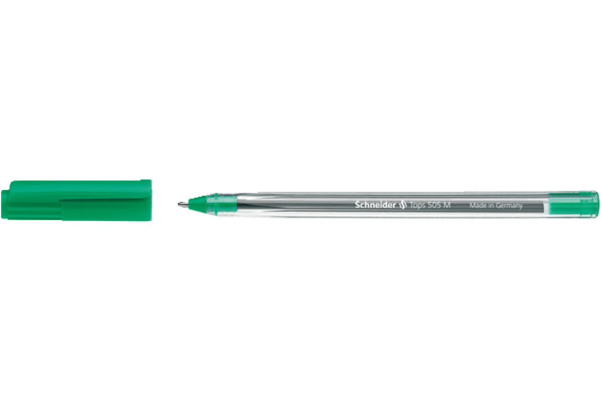 Balpen Schneider tops medium transparant groen