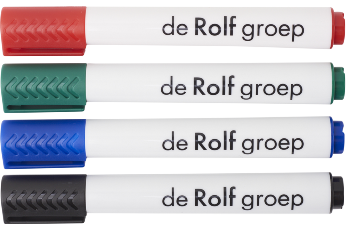 Whiteboardstiften | de Rolf groep | 5 mm assorti, 4 stuks