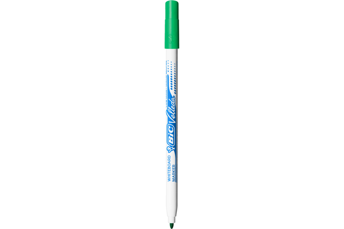 Whiteboardstiften BIC Velleda 1721 voordeelpak blauw en groen, 96 stuks