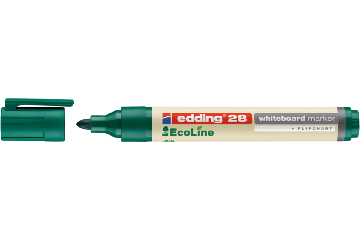 Whiteboardstiften edding e-28 Ecoline groen, 10 stuks