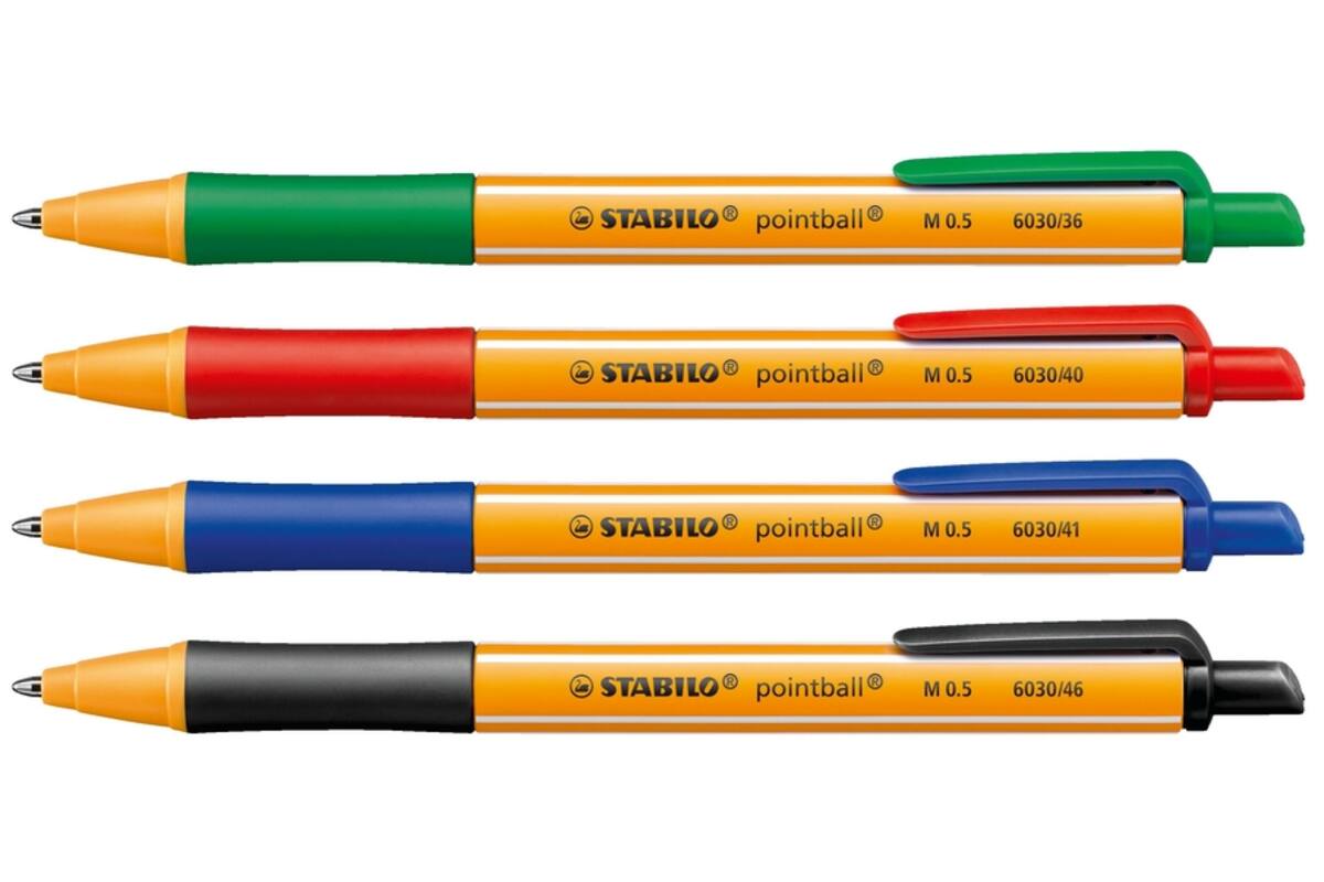 Balpen STABILO pointball medium blauw