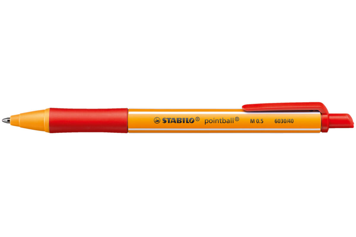 Balpen STABILO pointball medium rood