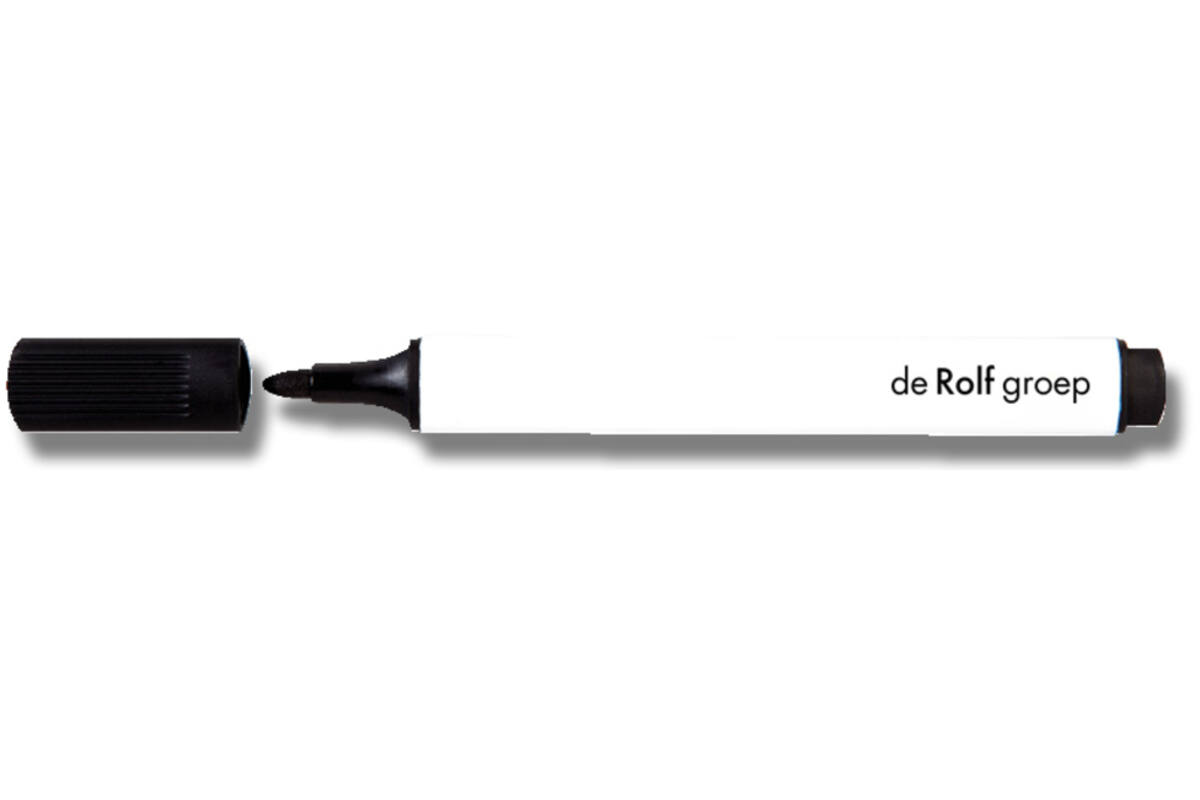 Whiteboardmarkers | de Rolf groep | 2 mm driekantig zwart, 24 stuks