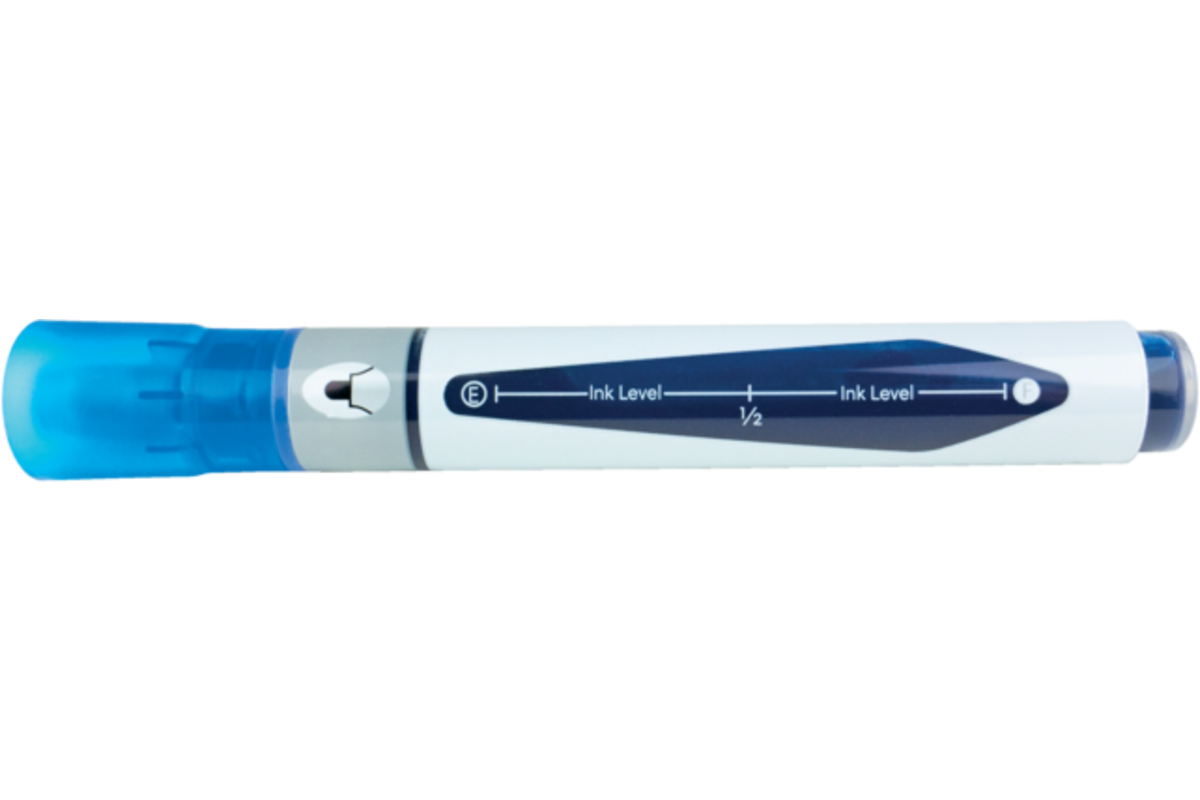 Whiteboardstiften Nobo Liquid Ink ronde punt 3 mm blauw, 10 stuks