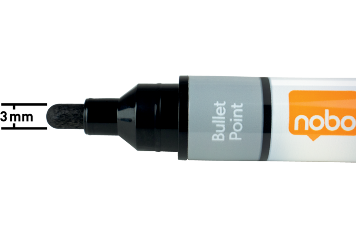 Whiteboardstiften Nobo Liquid Ink ronde punt 3 mm assorti, 10 stuks