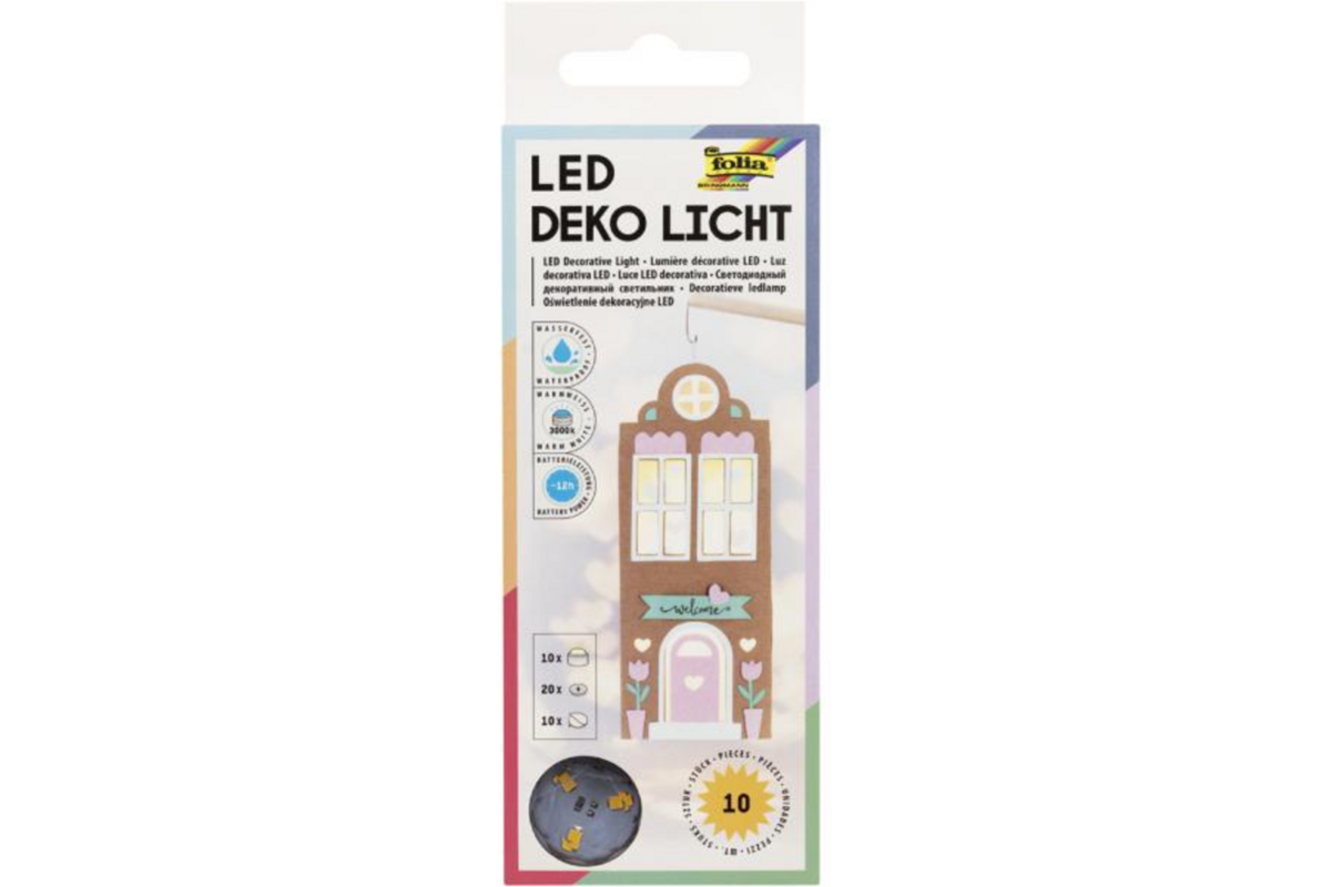 Led-lampjes Deko-light incl. batterij, 10 stuks