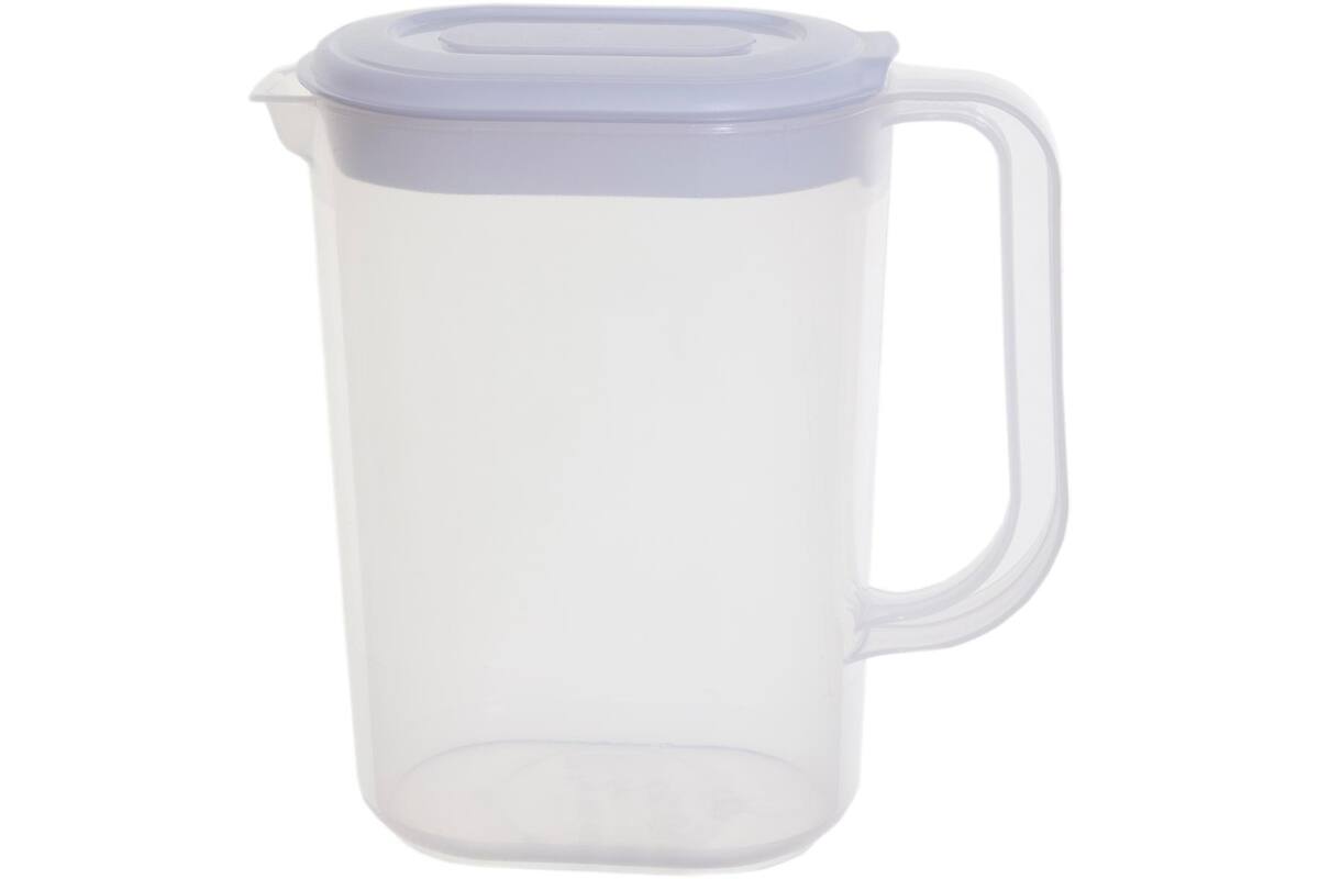 Whitefurze schenkkan 1,5 liter, transparant met wit deksel