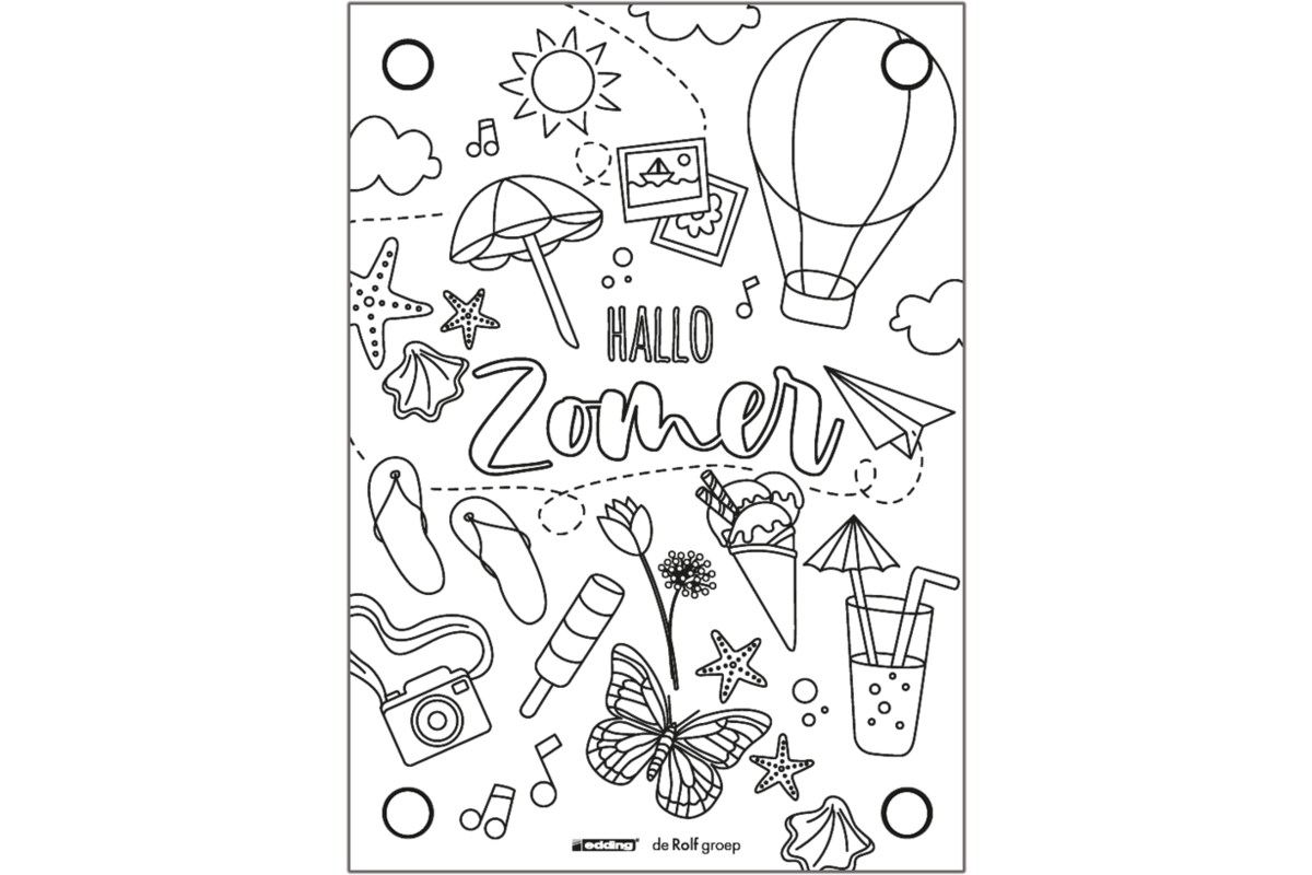 Buitenposter 30 x 40 cm Kleur de zomer
