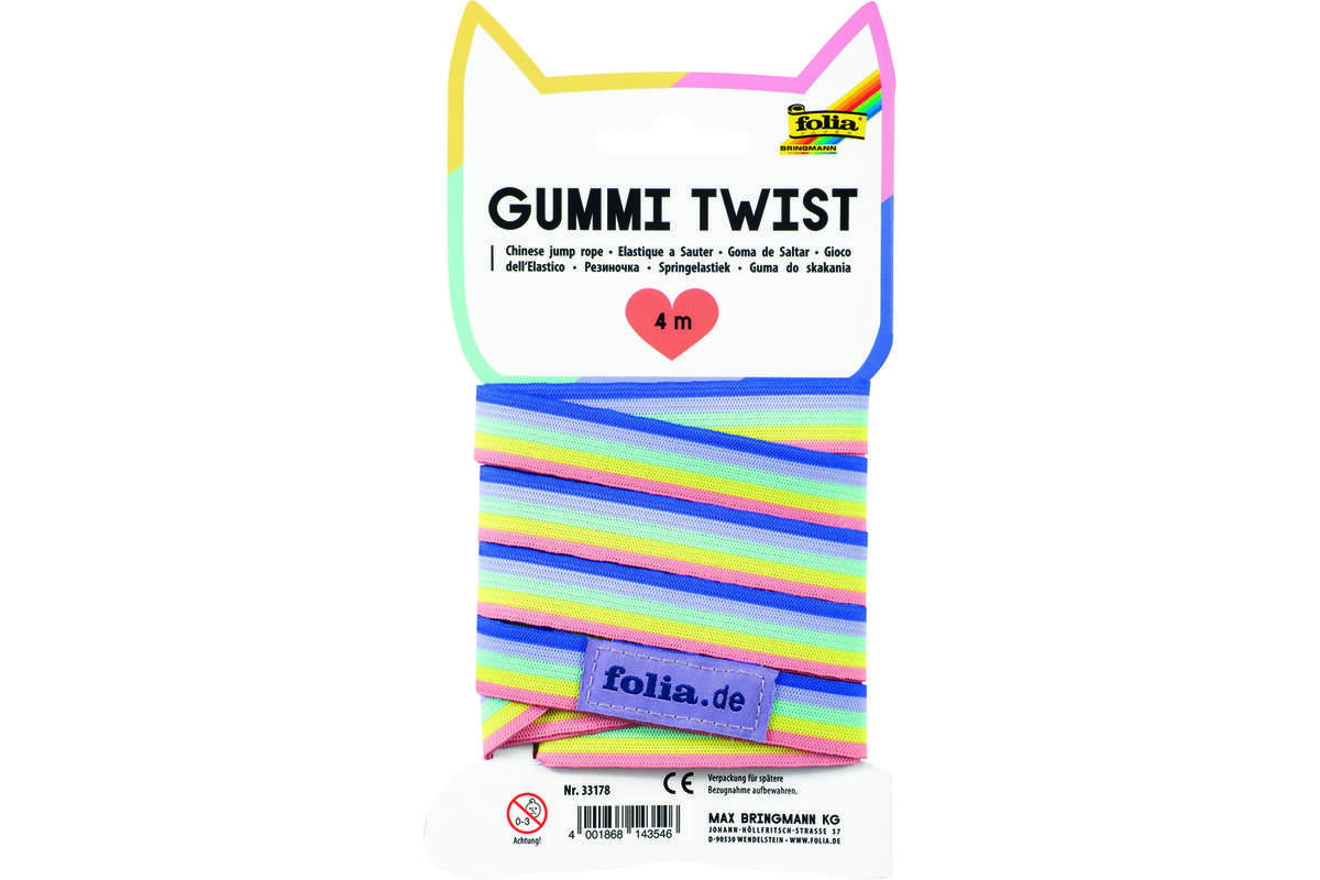 Spring elastiek gummy twist, 4 meter