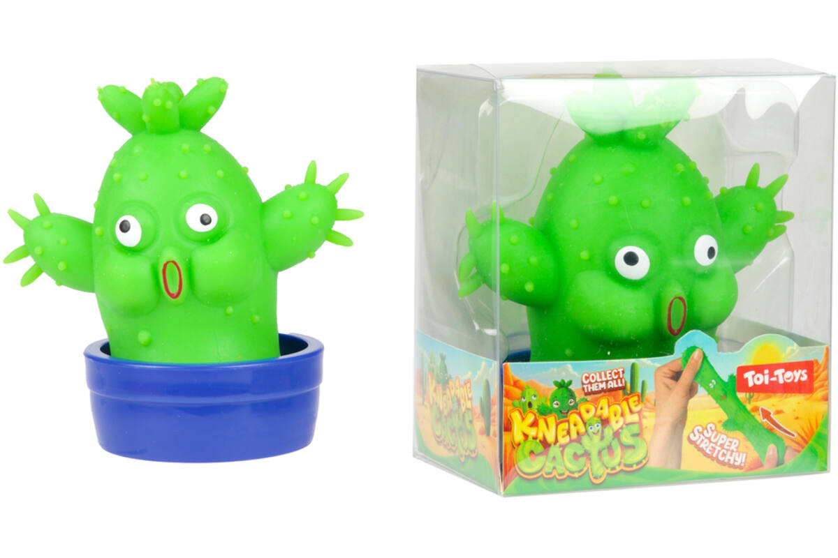 Kneedcactus stretchy met potje assorti