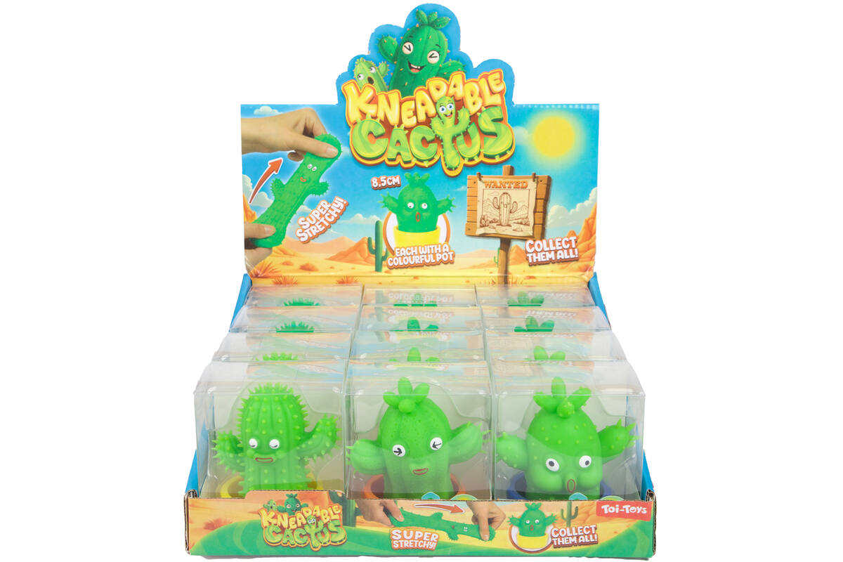 Kneedcactus stretchy met potje assorti