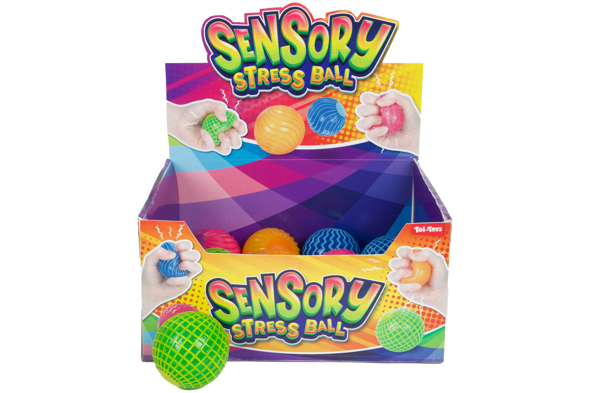 Sensorische bal ribbel 6,5 cm assorti