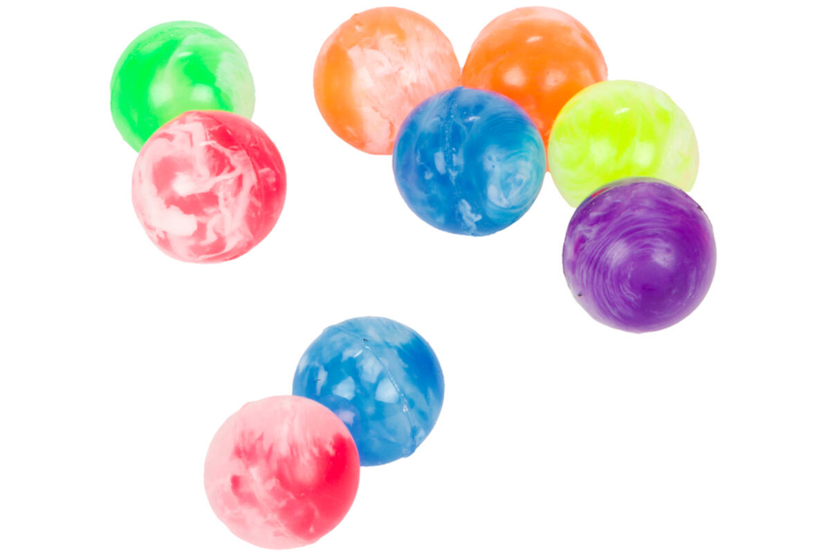 Stuiterballen klein 2,5 cm, 10 stuks