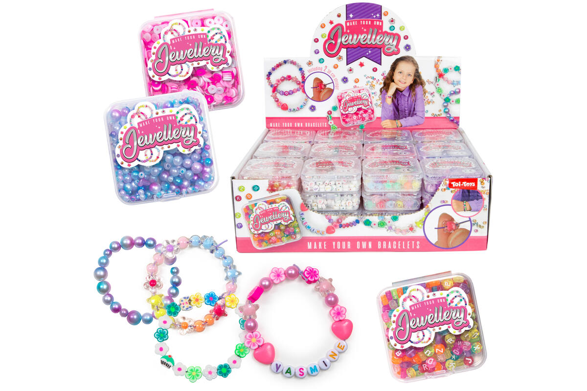 Armbanden maken kralen in doosje assorti