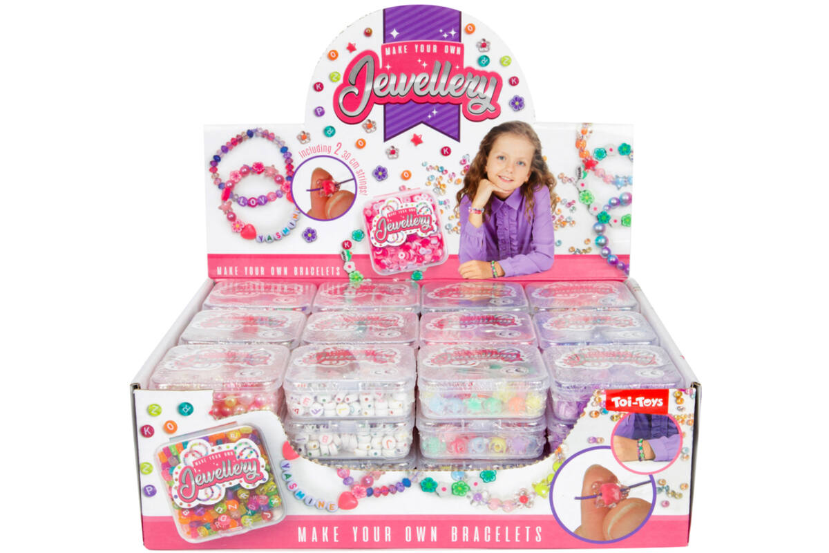 Armbanden maken kralen in doosje assorti