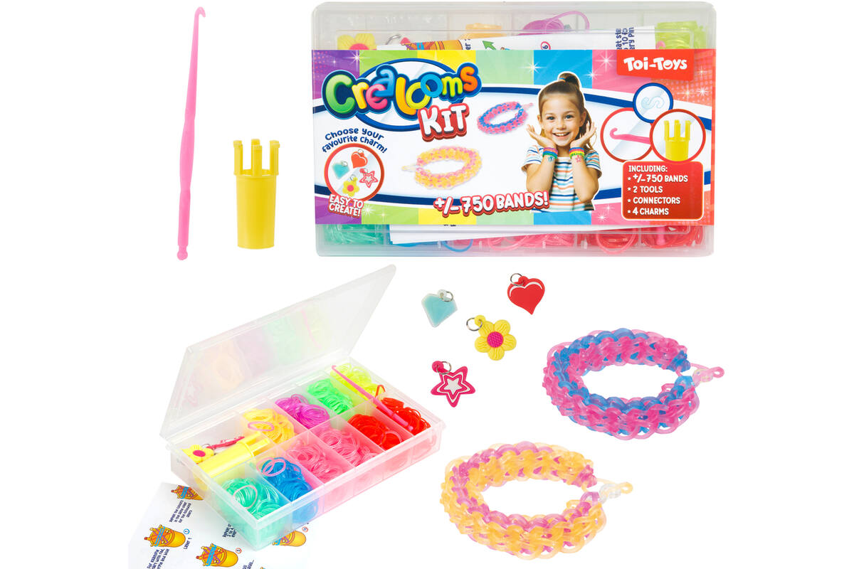 Loom bandjes assorti, 750 stuks incl. toebehoren