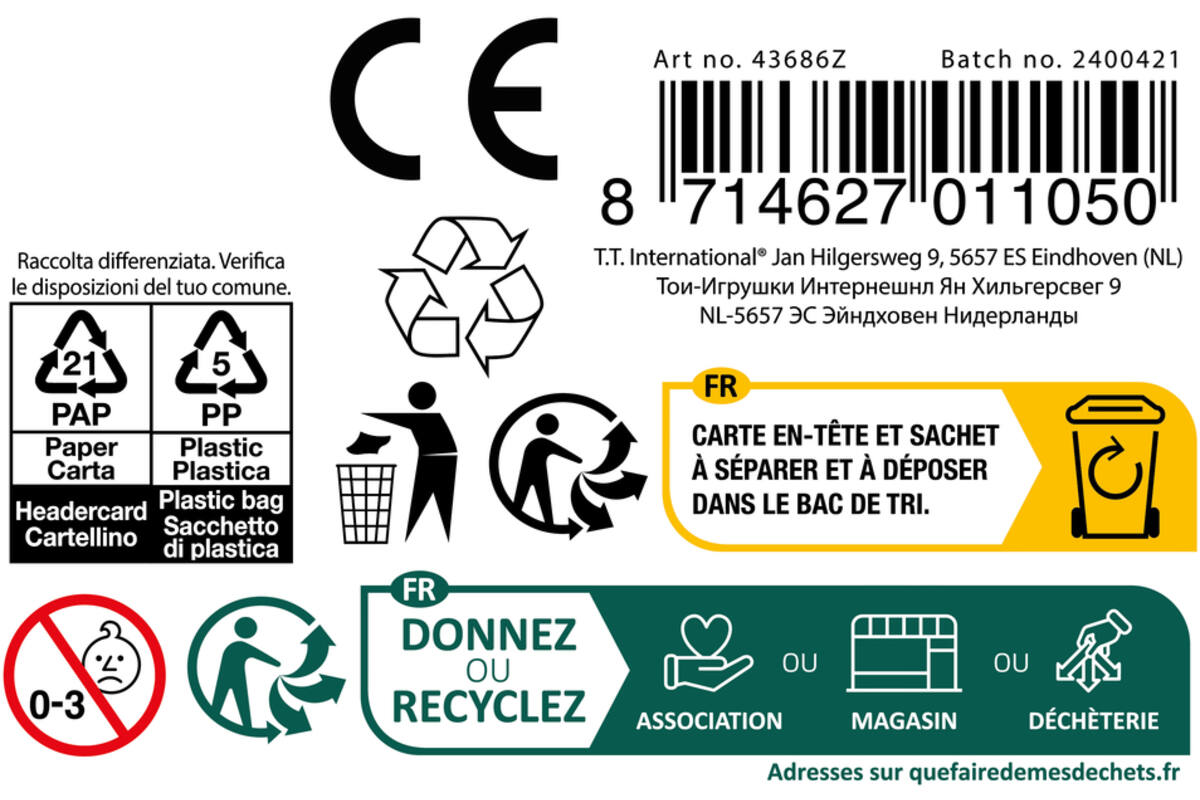 Foam vliegtuig 36 cm met stickers assorti