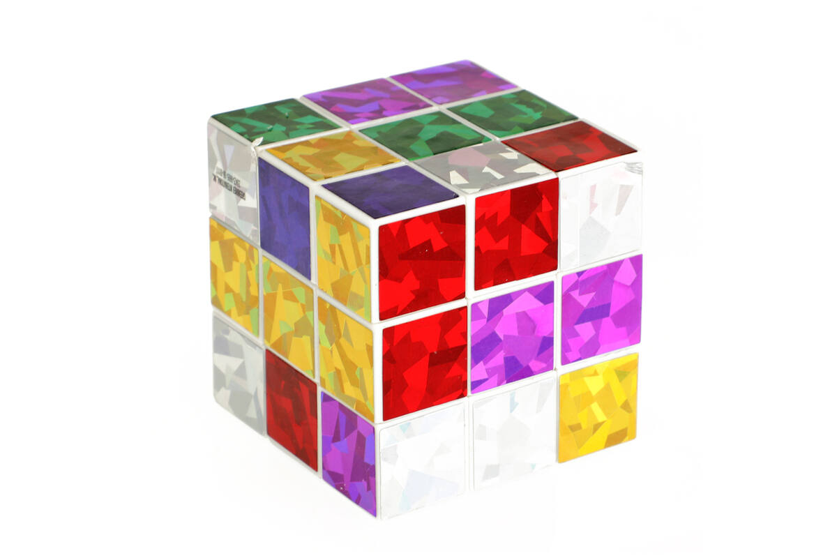 Kubus magische puzzel kubus glitter