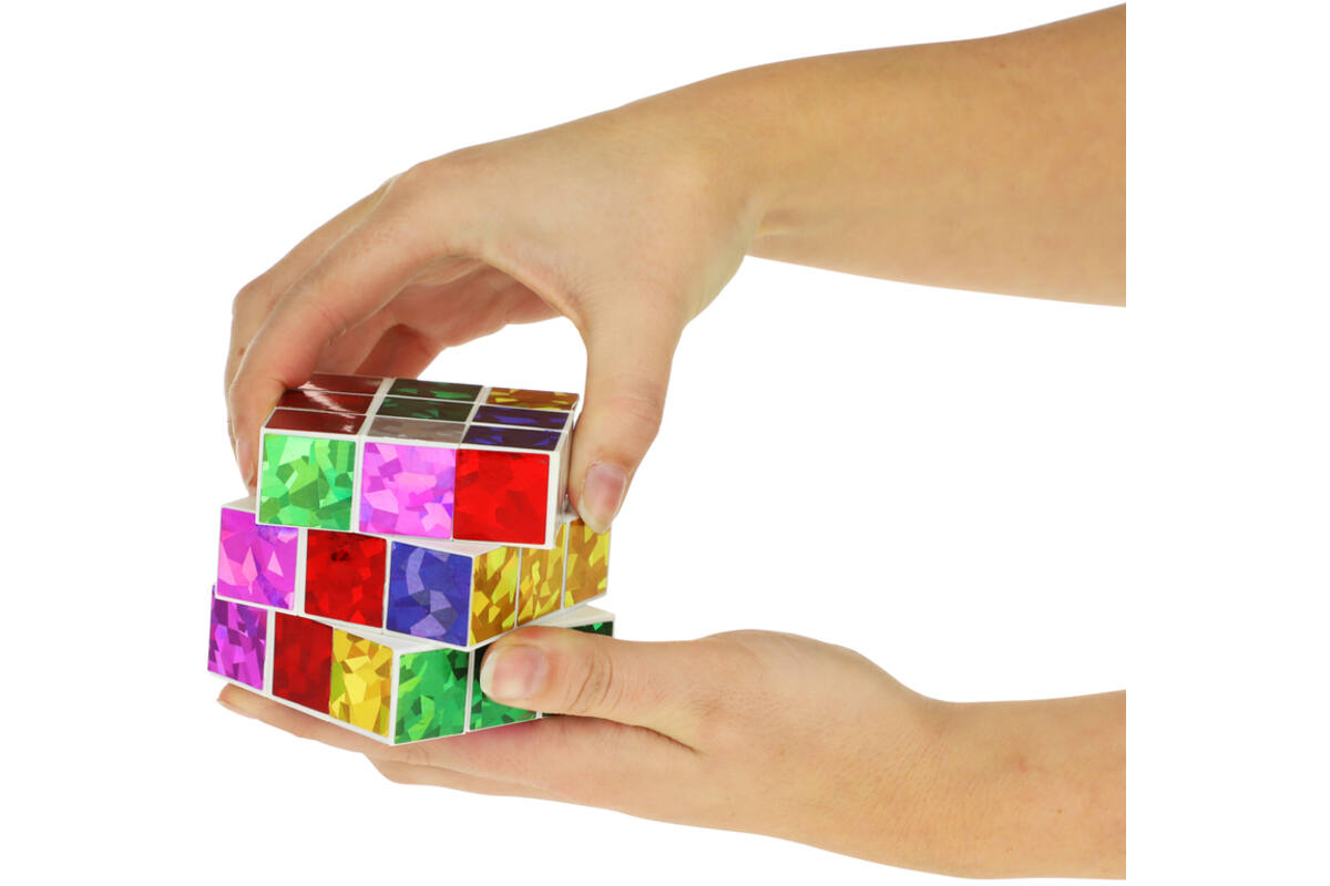 Kubus magische puzzel kubus glitter