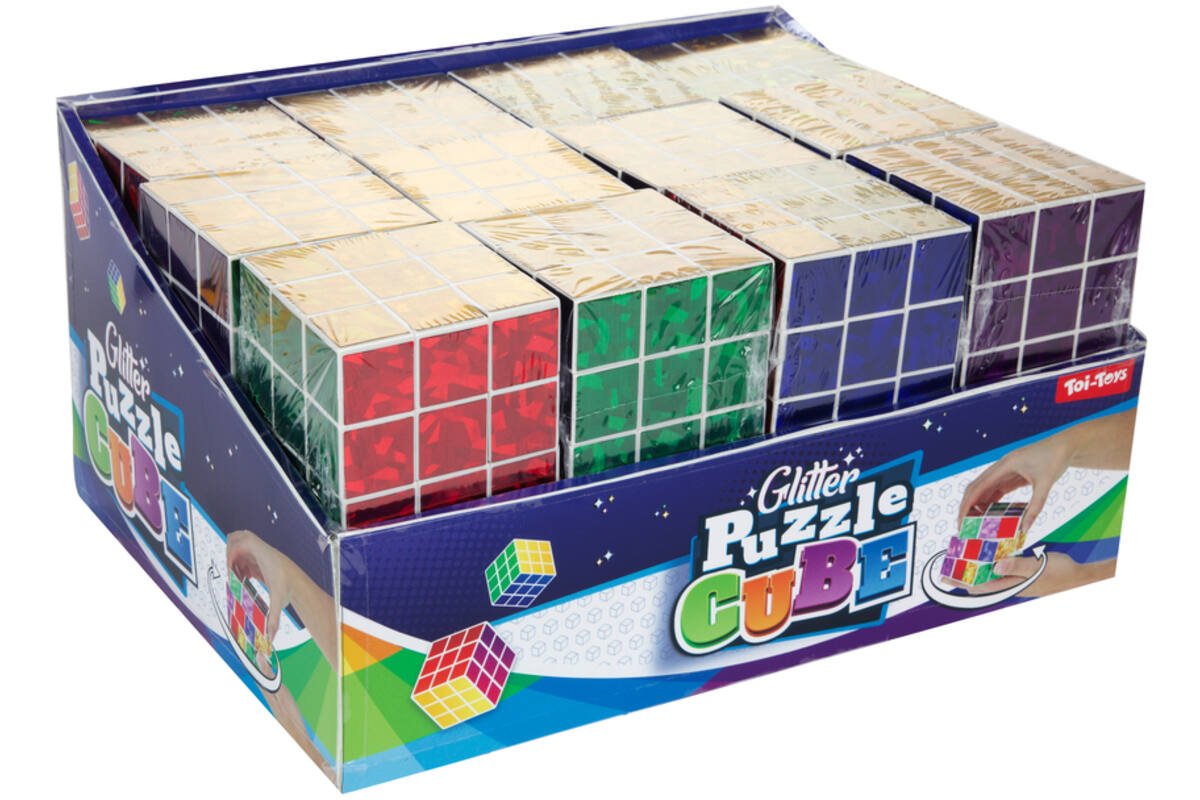 Kubus magische puzzel kubus glitter