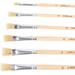 Penseel klassenpakket plat kort ongelakt, 54 stuks assorti