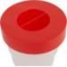 Anti-knoeipot midi 180 ml, rood