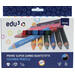 Kleurpotloden edu³ Super Jumbo 15 mm driekantig assorti, 10 stuks