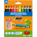 Kleurpotloden BIC Multi surface 3-in-1 assorti, 10 stuks incl. slijper