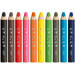 Kleurpotloden BIC Multi surface 3-in-1 assorti, 10 stuks incl. slijper