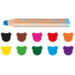 Kleurpotloden Carioca 3-in-1 multi, 10 + 1 st