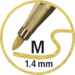 Viltstift STABILO Pen 68 metallic 810 goud 1,4mm