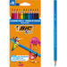Kleurpotloden BIC Kids TropiColors assorti, 12 stuks