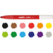 Viltstiften Carioca maxi jumbo punt assorti, 12 stuks