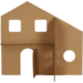 Poppenhuis gestanst, 12 stuks